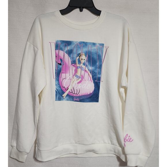 Barbie Vacay white women's large sweatshirt - Picture 2 of 8